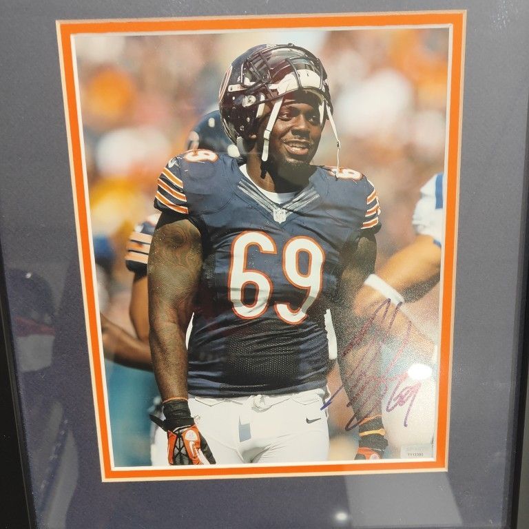 HENRY MELTON signed 8x10 photo CHICAGO BEARS