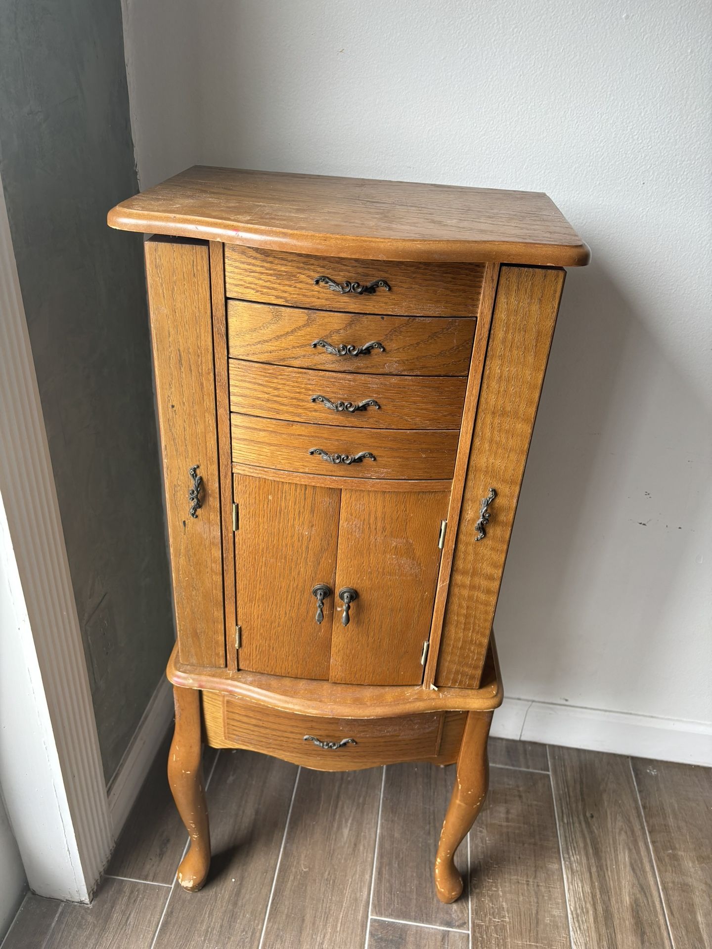 Vintage Jewelry Armoire Wood