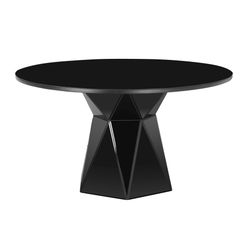 Gorgeous Iris Glass 56" Round Dining Table