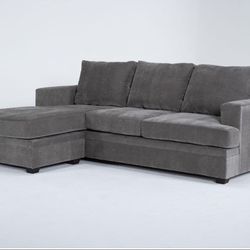 Hampstead Graphite Sleeper Sofa W/ Reversible Chaise