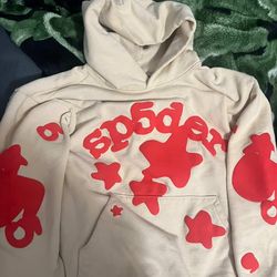 Cream sp5der hoodie size m