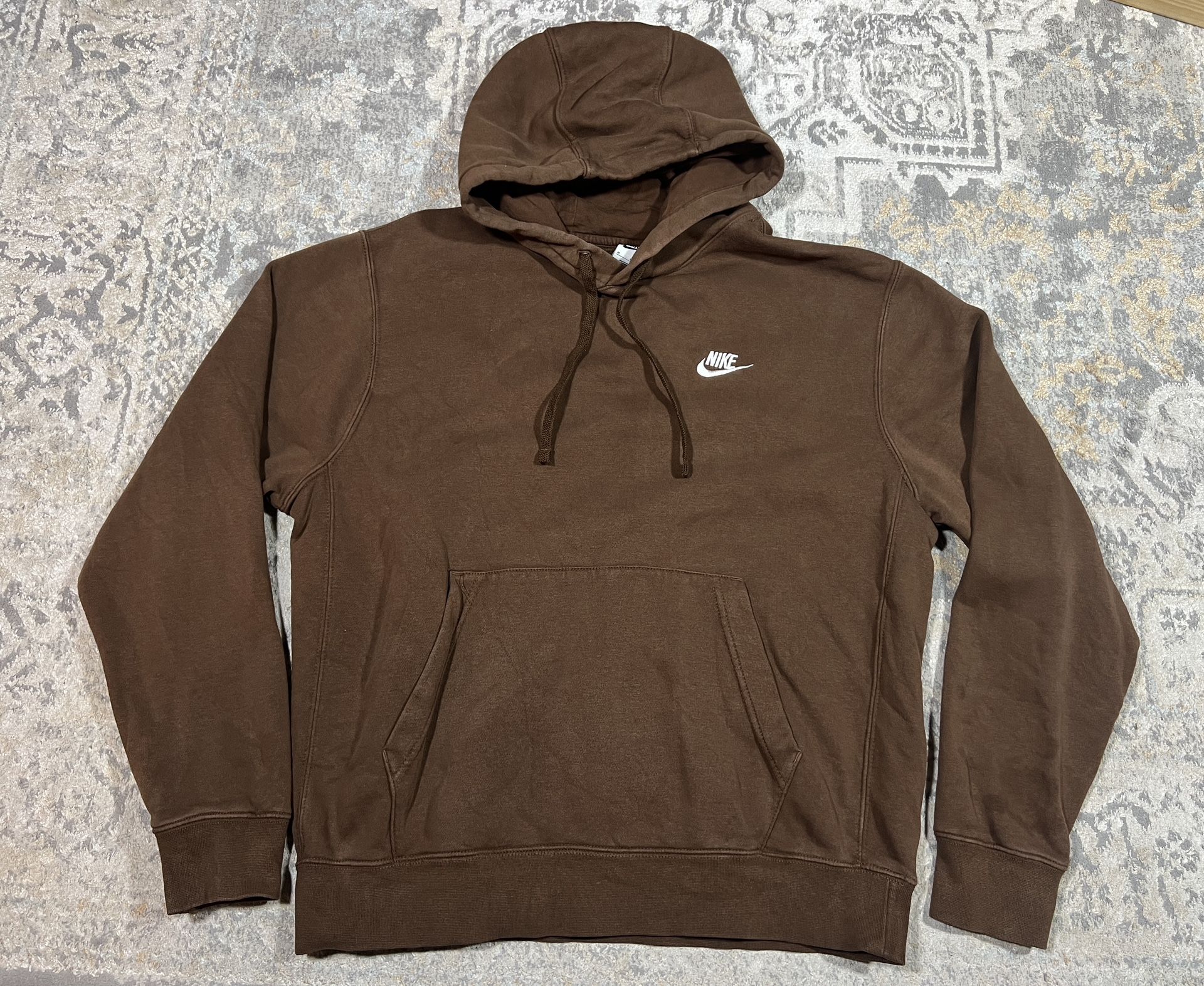 Nike Sportswear Club Fleece Pullover Hoodie Brown BV2654-259 Mens Size M
