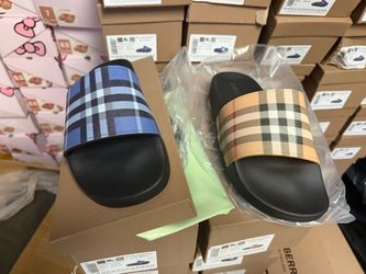 Burberry Check Slide Sandals
