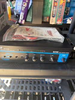 Pyle PT110 80W AC/DC Microphone PA Mono Amplifier