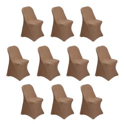 Brown spandex chair covers 