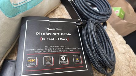 4K 15 foot Braided Display Port