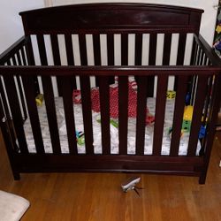 Baby Bed With Used Mattress And A Gliding Chair And Stool $180 Firm