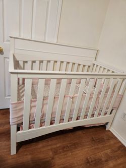 White Wooden Crib