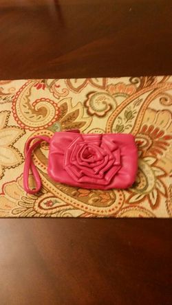 Pink wallet size purse