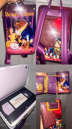 Beauty and the beast VHS backpack and wallet