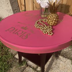 Beautiful Round Hot Punk Gold Side Table Reduced !