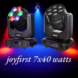 2 Pcs Led 7x40w 4in1 wash zoom moving head light for dj club