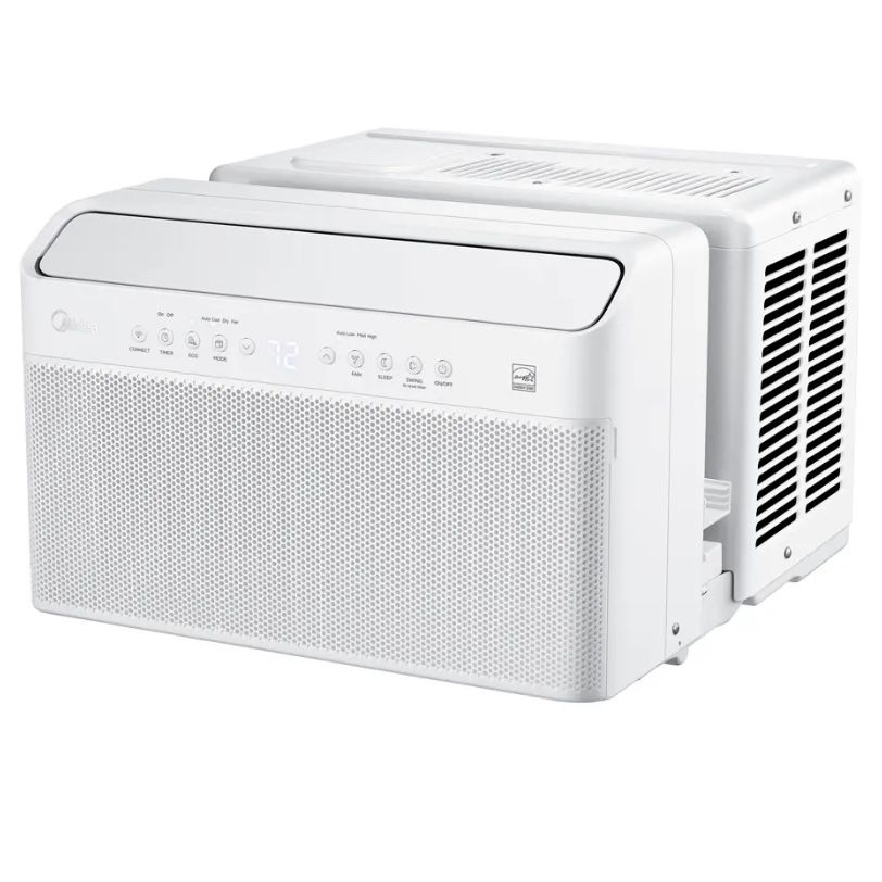 AC - Midea 8,000 BTU U-Shaped Smartphone Window Air Conditioner Cools up to 350 sq. ft.
