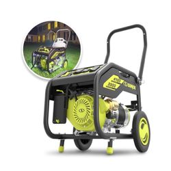 Portable Propane Generator, Push-Button Electric + Recoil Start, Power Cooling System