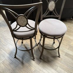 Set of 4 Metal Counter Stools