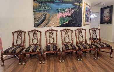 Hickory Furniture Solid Wood Dining Chairs-6 Piece 