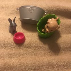Portions Of The Barbie Play 'n Wash Pets Playset 