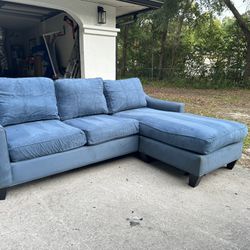 Couch With Reversible Chaise - Delivery Available 
