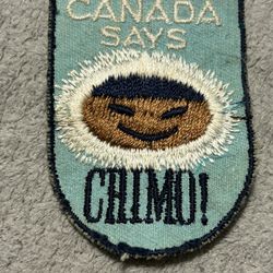 Canada Says Chimo! Inuktitut Greeting Canadian Souvenir Blue Embroidered Patch