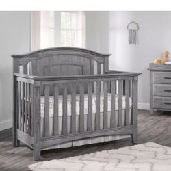 Oxford Baby Willowbrook 4 in 1 Convertible Crib, Graphite Gray, Green Guard Gold