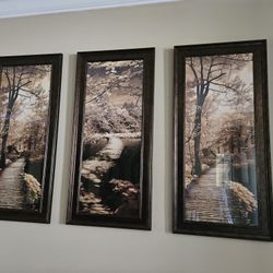 3 Framed Scenic Pictures