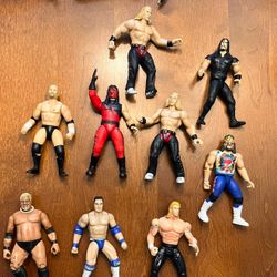 9 Wrestling Action Figures 10 Dollaz