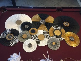 Graduation theme paper rosettes