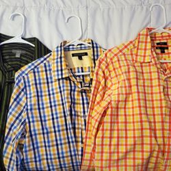 7 Long Sleeve Button Shirts Men's Large $40 for ALL!