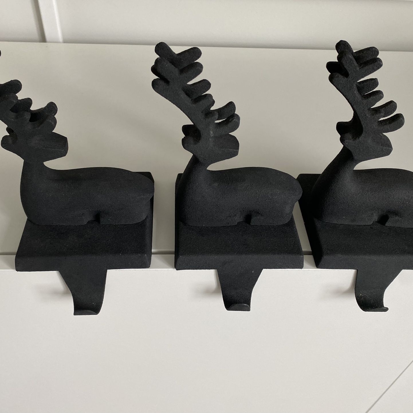 Crate & Barrel Zinc Reindeer Hook x 3pcs set