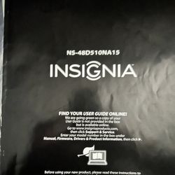 55 Inch insignia Tv With Sound Bar 