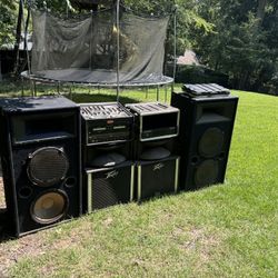 Dj Equipment Peavy Brand, 2500 Amplifier And Case,mixer Board 