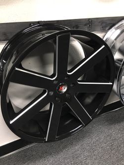 24" k-9 wheels black/ milled 6x139