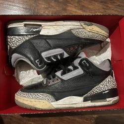 Jordan 3 Black Cement Size 9.5 $150.