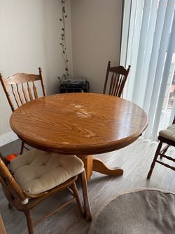 Dining table and chairs