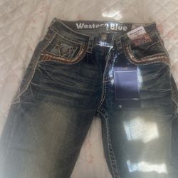 WESTERH BLUE   DENIM/30-32