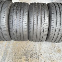Four Tires Two 295/35/21 And Two 315/30/22 Pirelli P Zero Like New With 80-90% Left Bmw X6 M 