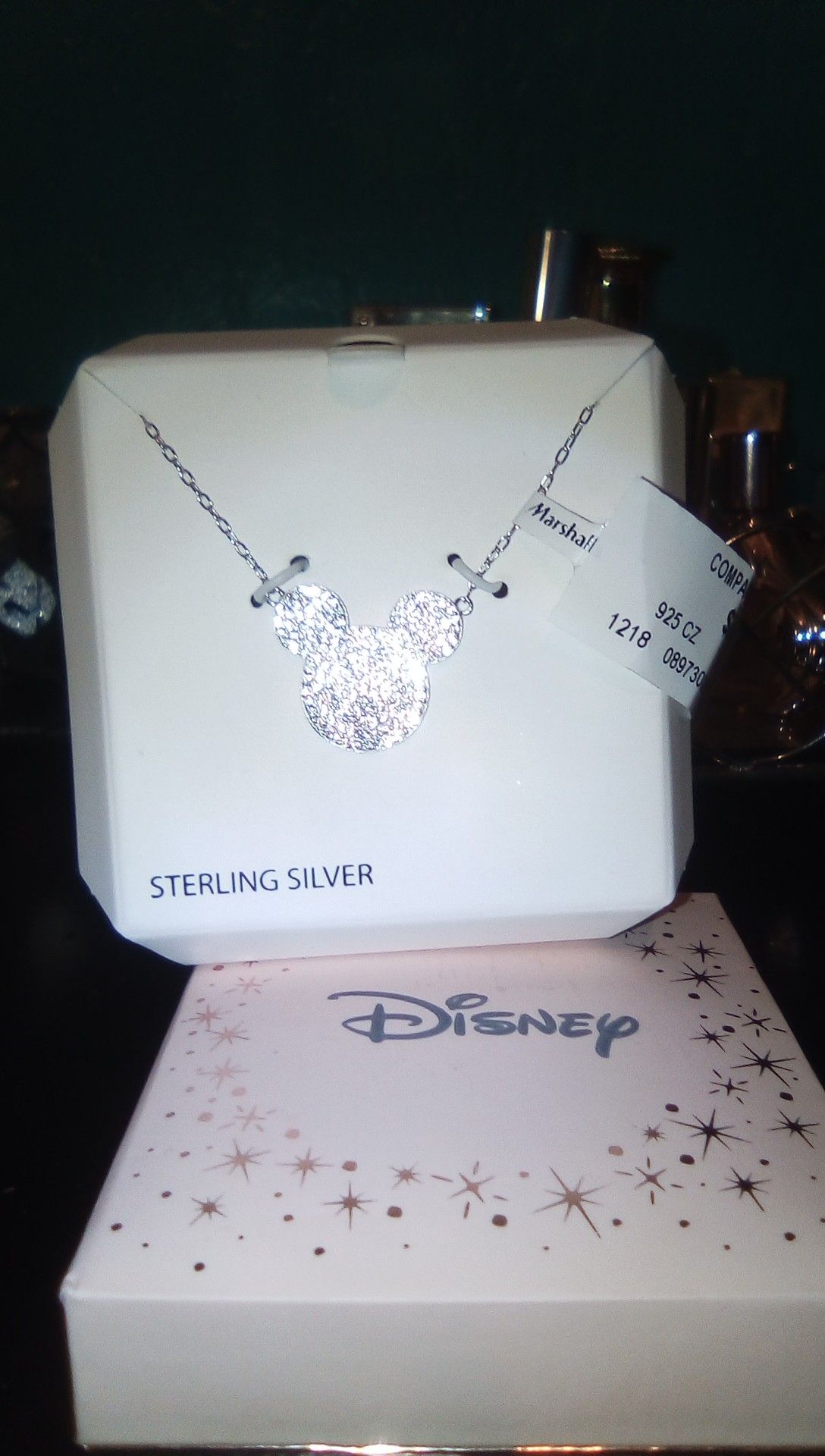 Disney Mickey mouse ears Sterling silver necklace