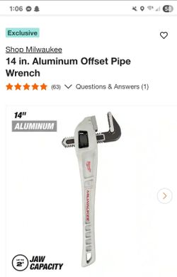 MILWAUKEE 14 inch ALUMINUM OFFSET JAW