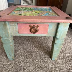 Colorful Mosaic Accent Table 