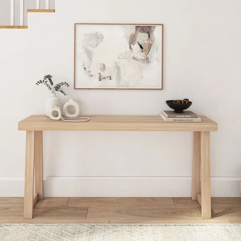 BRAND NEW Casablanca Solid Wood Console Table Blonde, 32" H x 66" W x 12" D