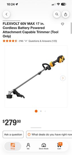 FLEXVOLT 60V MAX 17 in. Cordless Battery Powered Attachment Capable Trimmer (Tool Only)