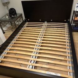 Queen Bed Frame (IKEA Malm), Mattress, Mattress Topper