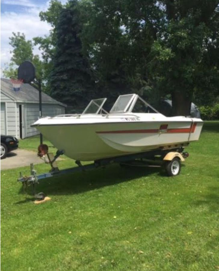 72 Chrysler Boat with Motor & Trailer
