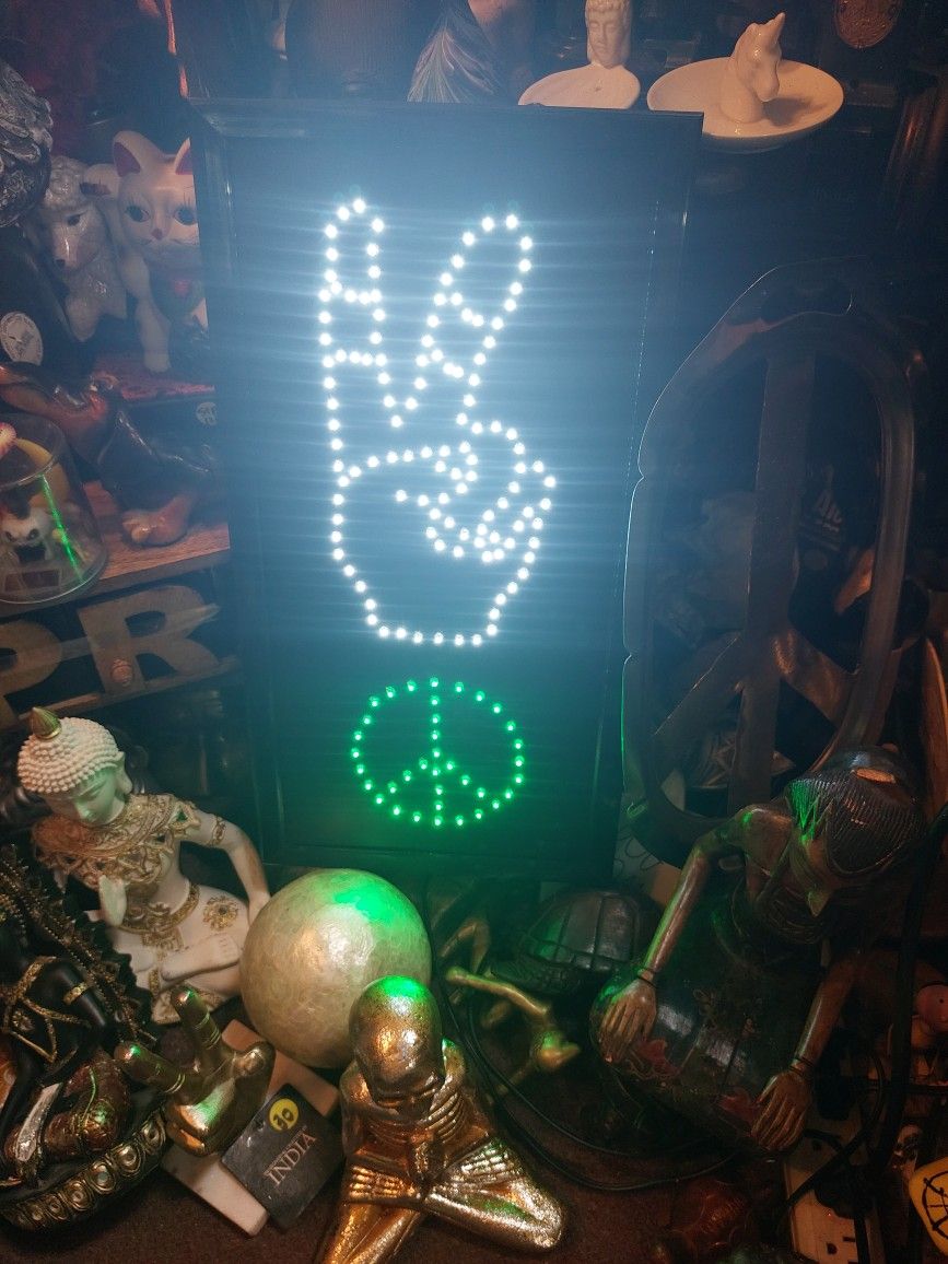 Cool LED lighted peace sign