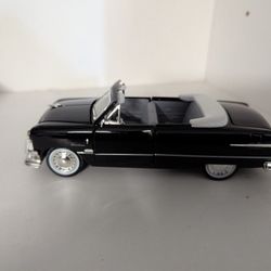 1951 Ford Custom Convertible Coupe , Black, nice details with opening doors, hood, trunk,*** measures 6 1/4" Length, 2 1/2" Wide 
