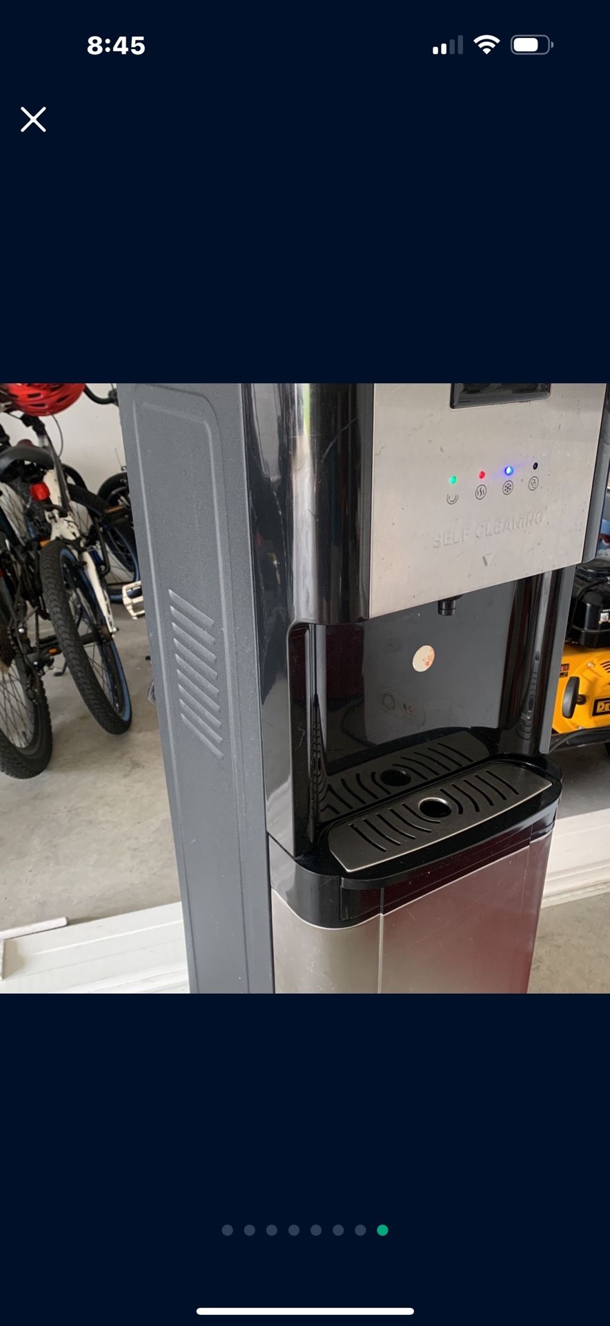 Hot, cold and warm water dispenser.