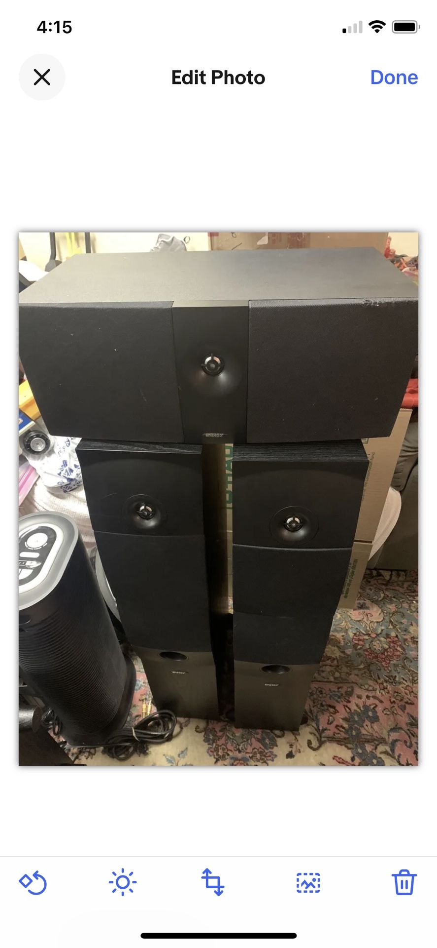 Pair Energy e : XL26B1 Tower Speakers And One Center Channel Energy Lot Works