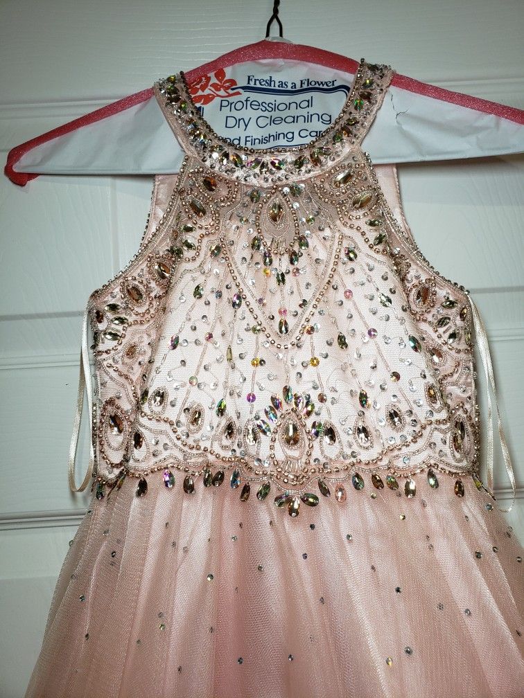 Size 6 Girls Dress- Blush Pink