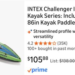 Inflatable kayak. 