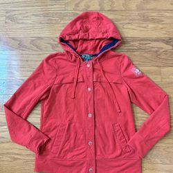 Like new Ralph Lauren Active women Red Hooded Jacket size M